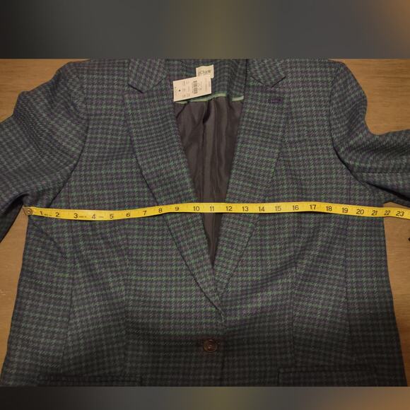 J. Crew Wool Blend Relaxed One Button Blazer in Serene Spruce Antique Size 14 - Picture 6 of 16